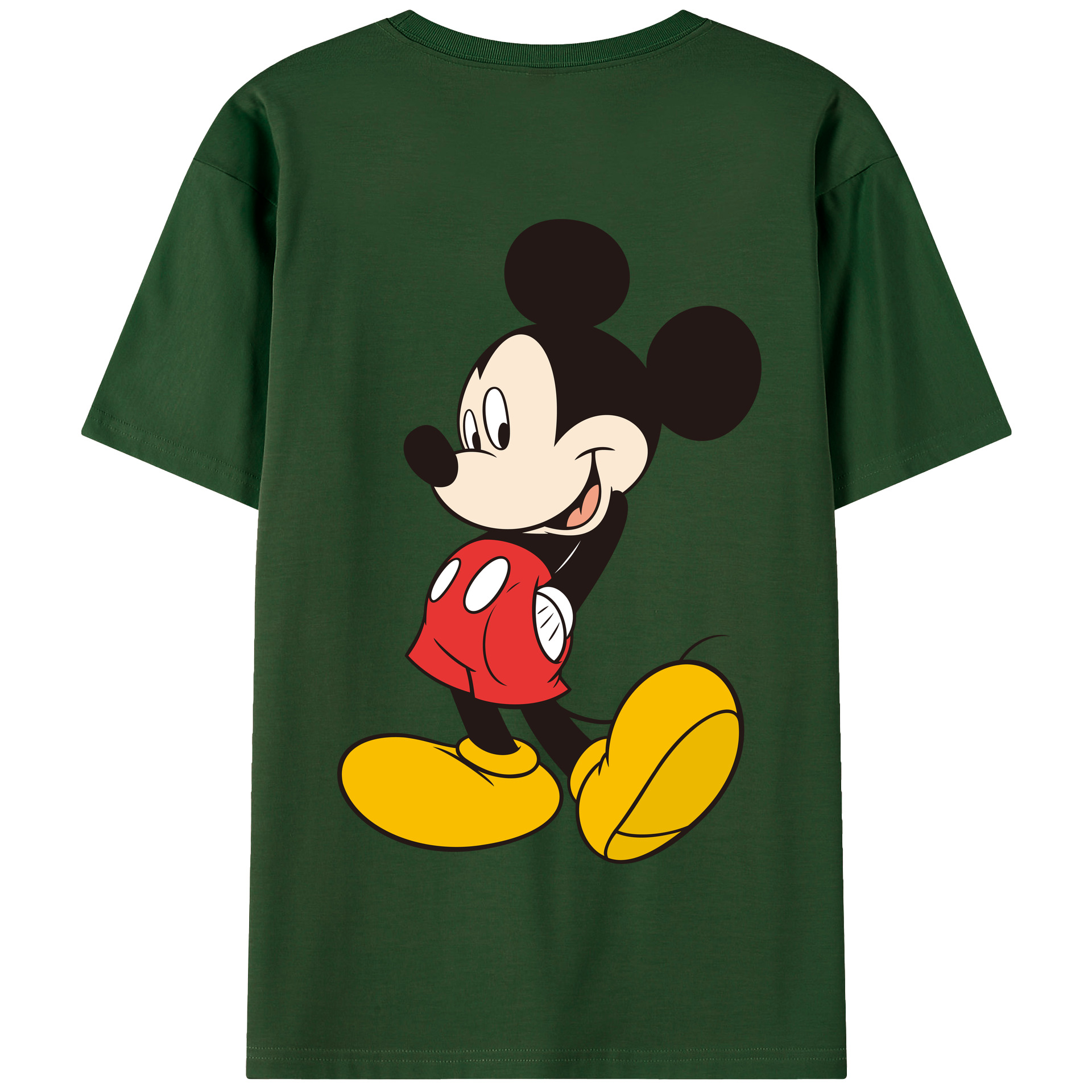 （画像用） ミッキーマウス Mickey Mouse 綿100％半袖Tシャツ（背面プリント）